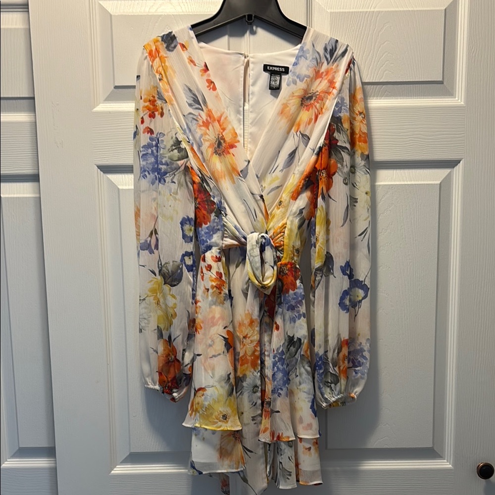 Express Floral Wrap Dress